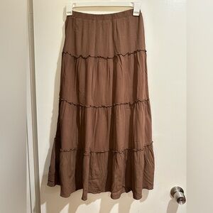 Brandy Melville Chocolate Maxi Skirt